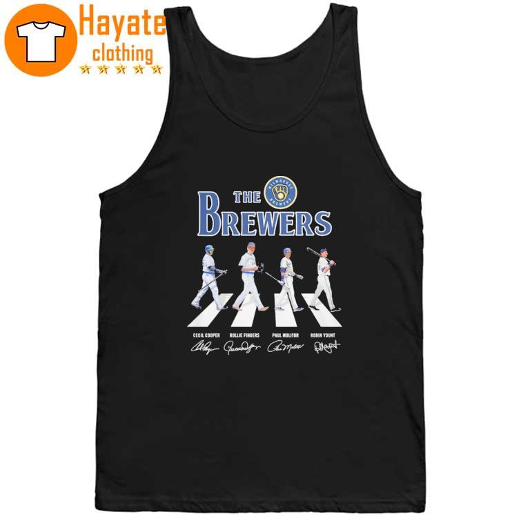 The Milwaukee Brewers Cooper Fingers Molitor and Yount abbey road signatures 2023 Shirt The Milwaukee Brewers Cooper Fingers Molitor and Yount abbey road signatures 2023 Shirt