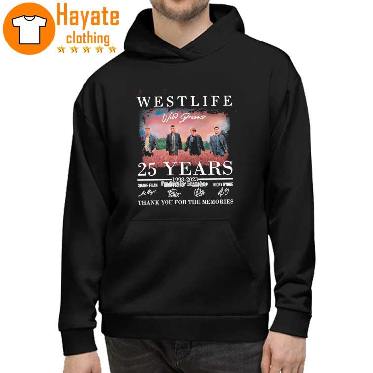 Westlife 25 Years 1998–2023 Thank You For The Memories signatures Shirt