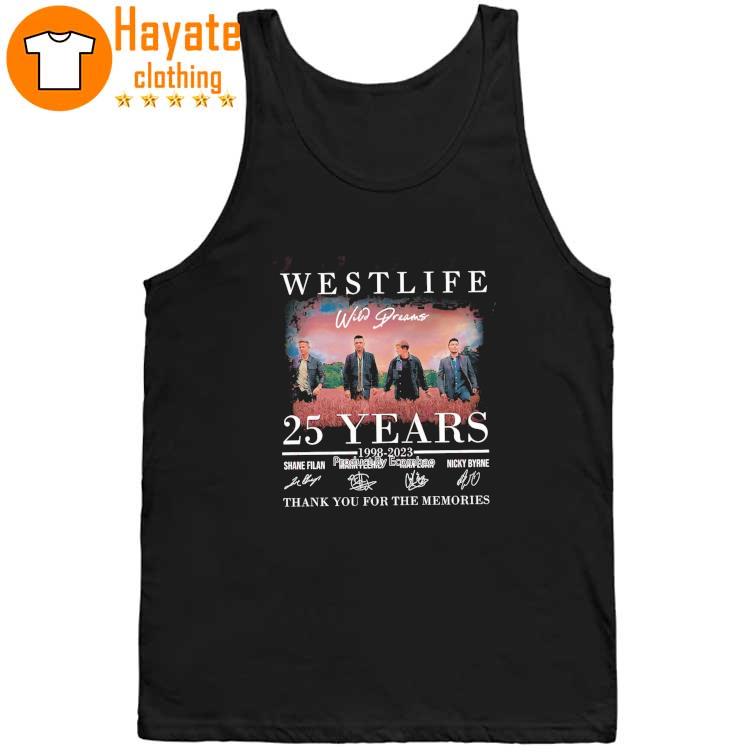 Westlife 25 Years 1998–2023 Thank You For The Memories signatures Shirt Westlife 25 Years 1998–2023 Thank You For The Memories signatures Shirt