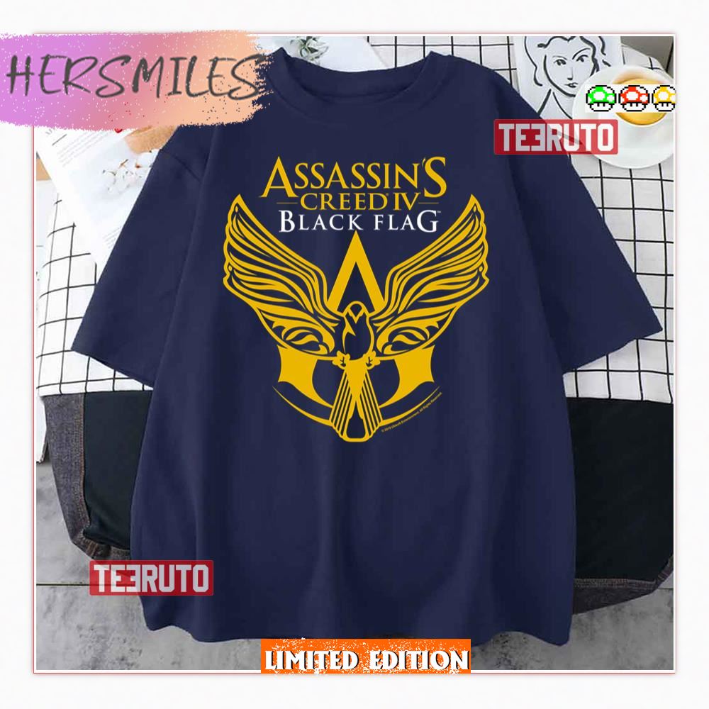 Black Flag Gold Wing Logo Assassin’s Creed Shirt