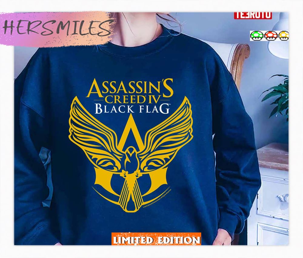 Black Flag Gold Wing Logo Assassin’s Creed Shirt