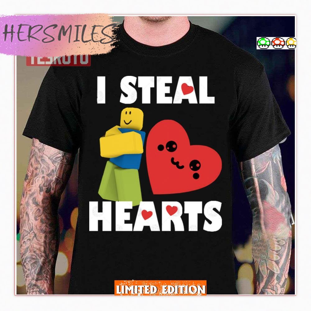 Valentines Day I Steal Hearts Roblox Noob Shirt