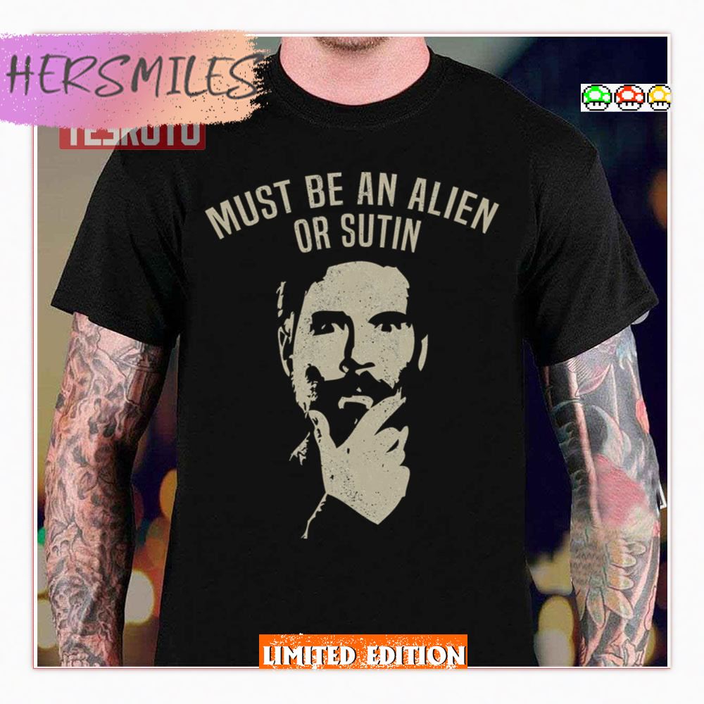 Alien Or Sutin Adam Buxton Distressed Design Shirt