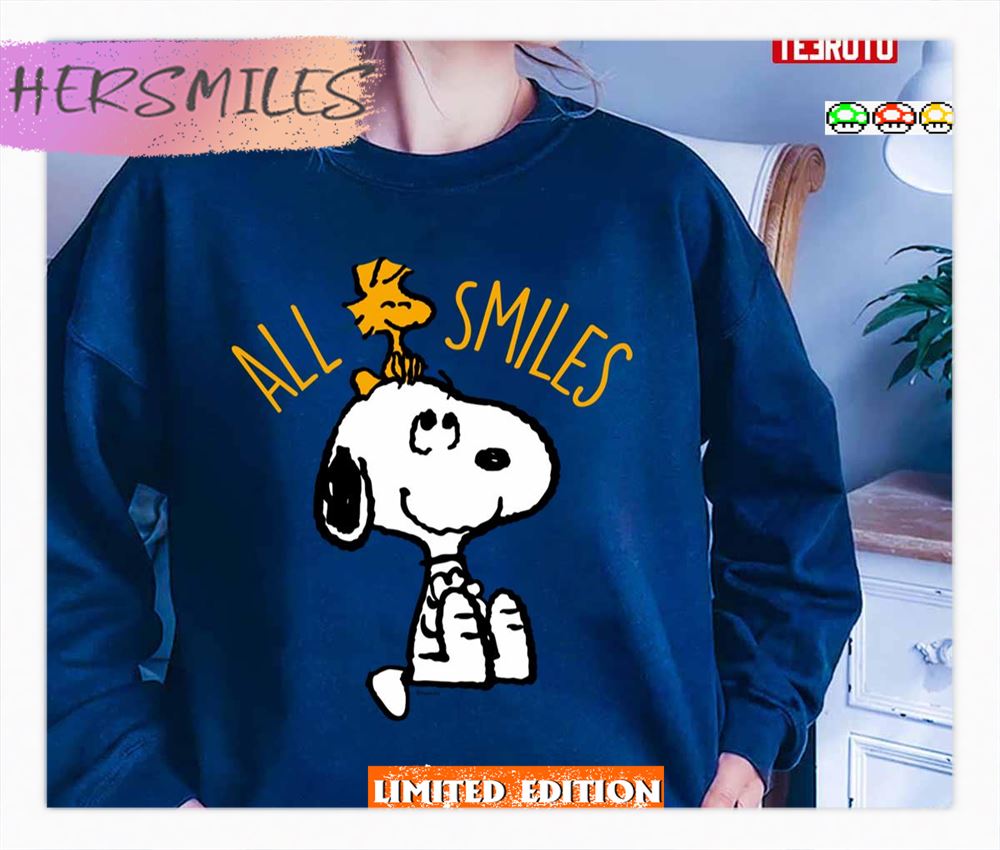 All Smiles Peanuts Snoopy & Woodstock Shirt - Hersmiles