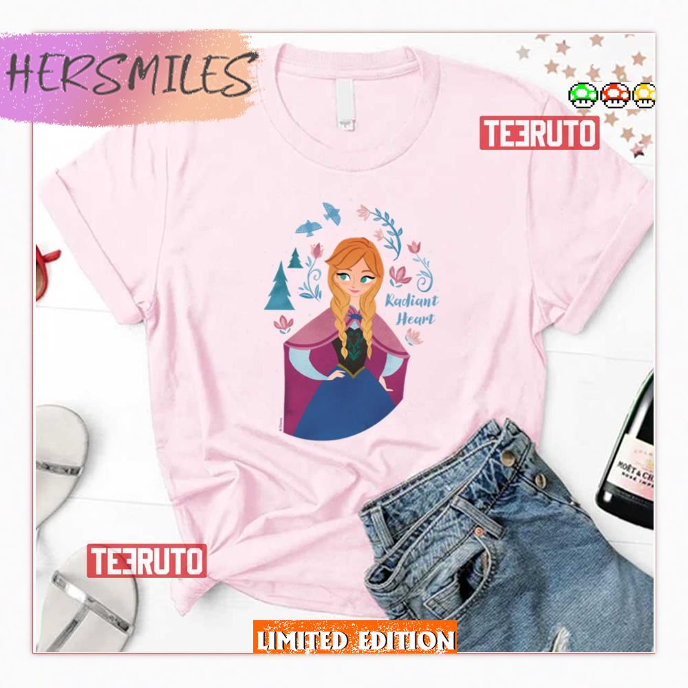 Anna Radiant Heart Watercolor Frozen Shirt