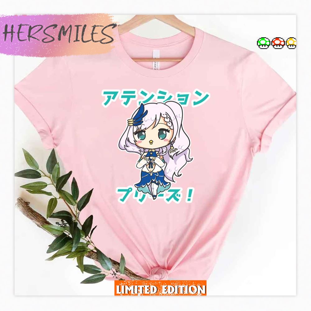 Attention Please Hololive Id Gen 2 Pavolia Reine Chibi Art Shirt Attention Please Hololive Id Gen 2 Pavolia Reine Chibi Art Shirt