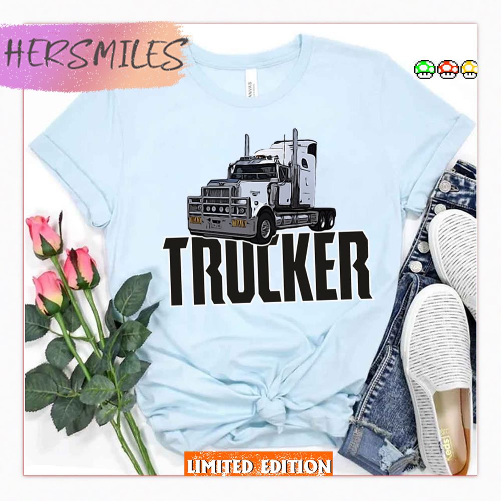 Australian Road Train Trucks Lorry Aussy Trucker Driver In The Outback Shirt