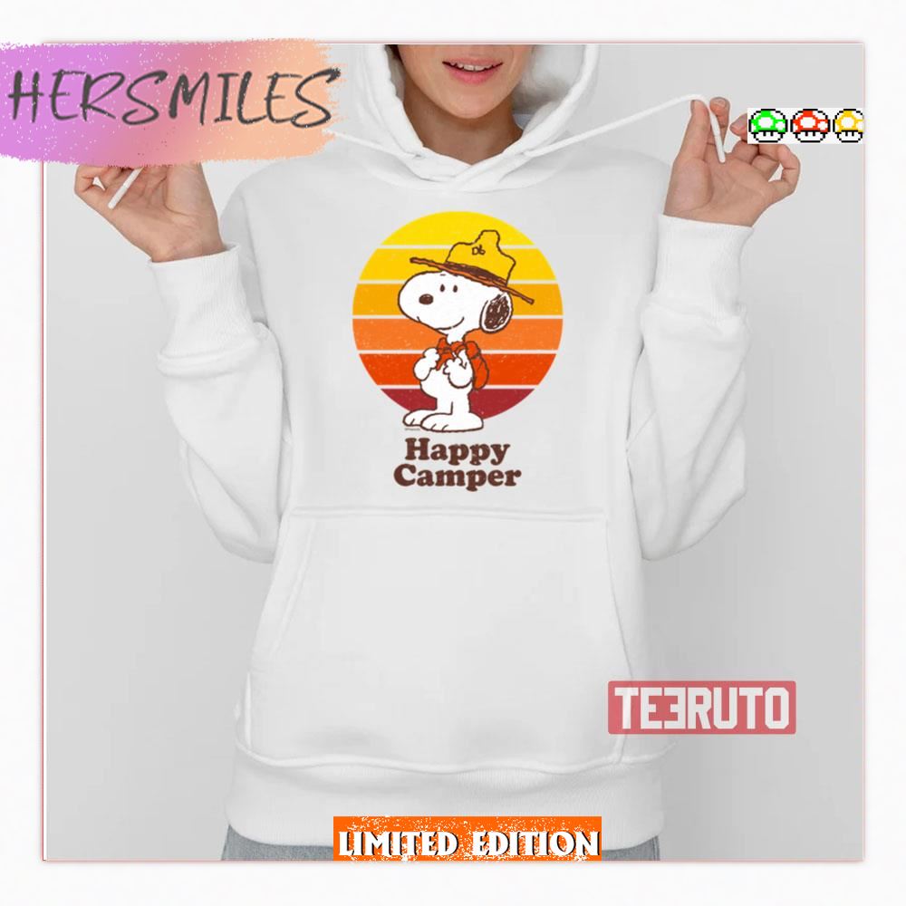 Beagle Scout Happy Camper Peanuts Snoopy Shirt