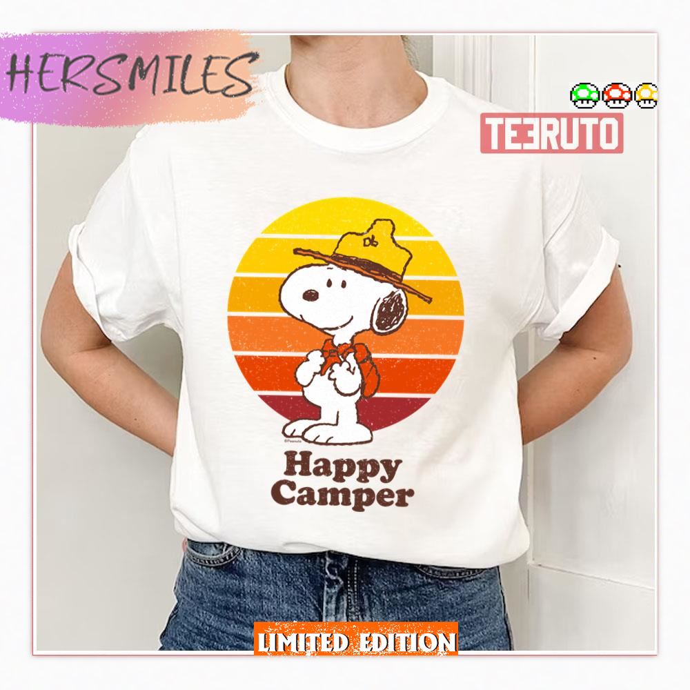 Beagle Scout Happy Camper Peanuts Snoopy Shirt