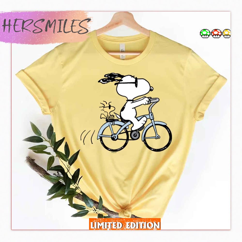 Bicycle Peanuts Snoopy &amp Woodstock Shirt