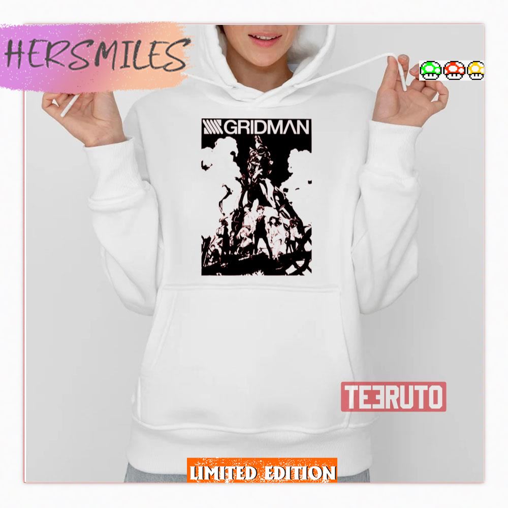 Black And White Ssss Gridman Team Shirt Black And White Ssss Gridman Team Shirt