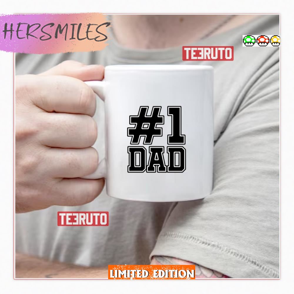 Black Text 1 Dad Fathers Day Mug
