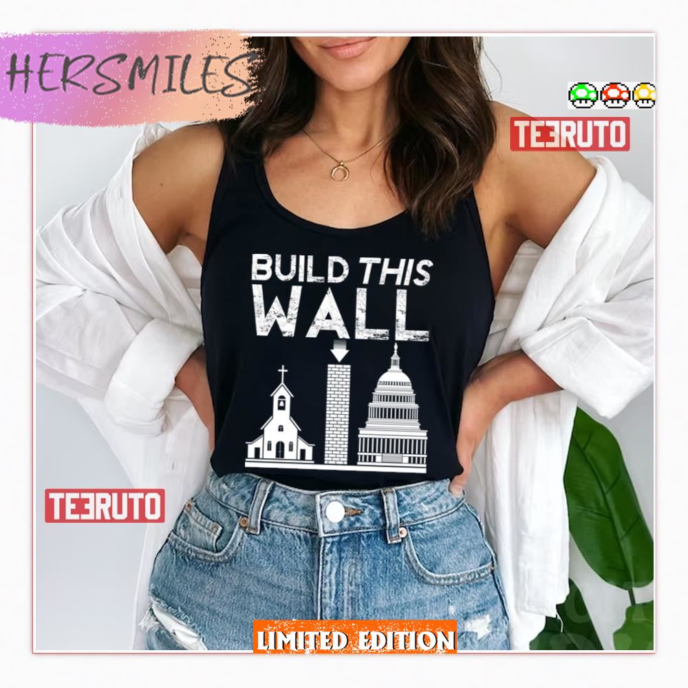 Build This Wall White Tank Top
