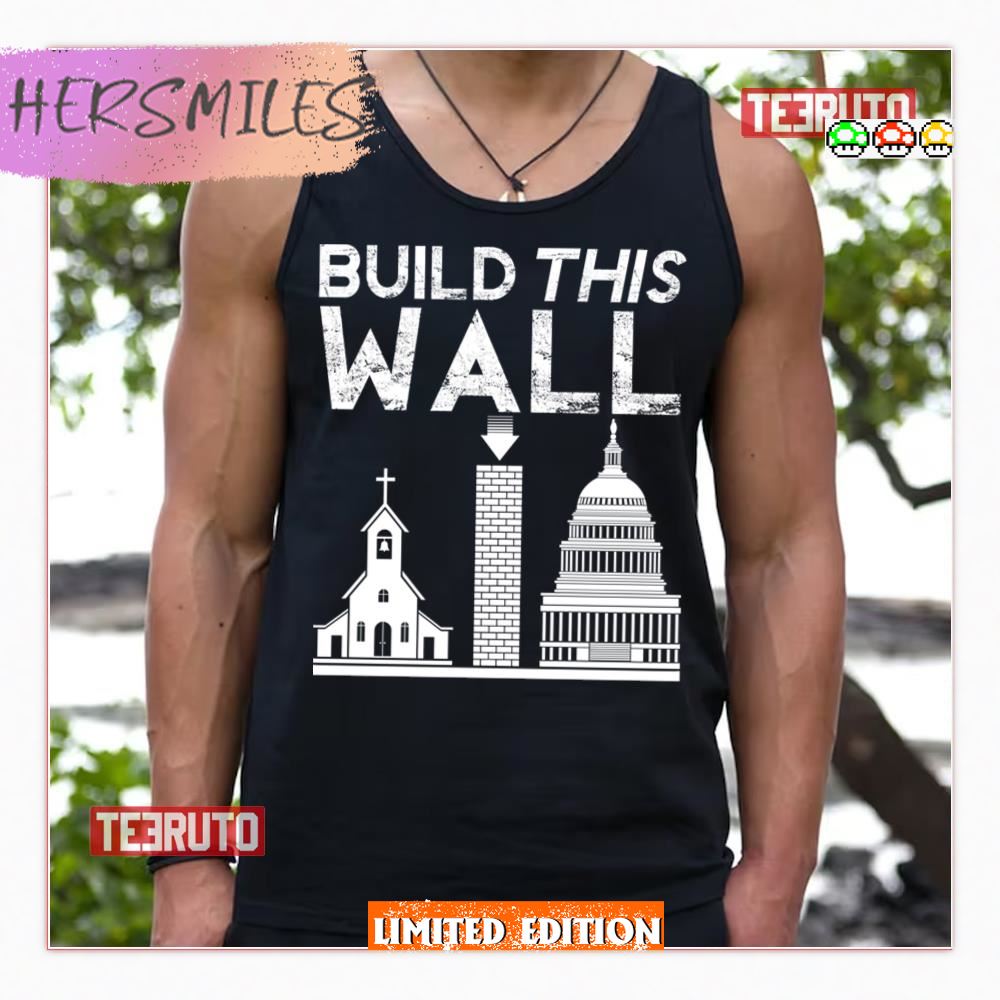 Build This Wall White Tank Top