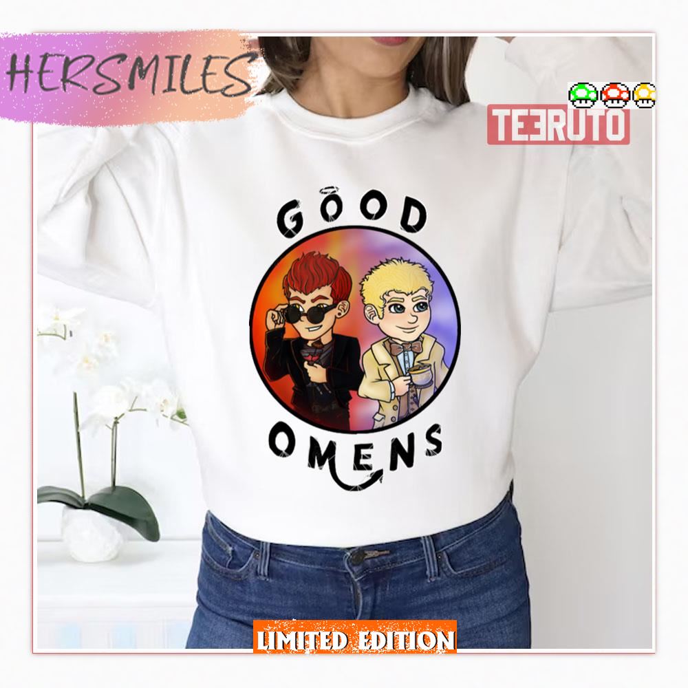 Cute Fanart Good Omens Series Sweatshirt