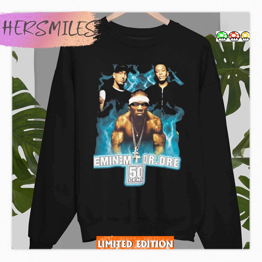 Eminem Dr.Dre 50 Cent Bootleg Vintage Shirt Eminem Dr.Dre 50 Cent Bootleg Vintage Shirt