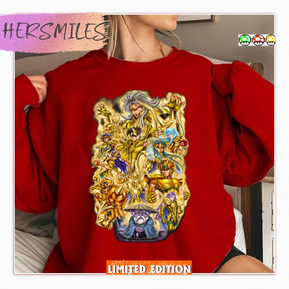 Gold Saints Art Knights Of The Zodiac Sweatshirt - Hersmiles