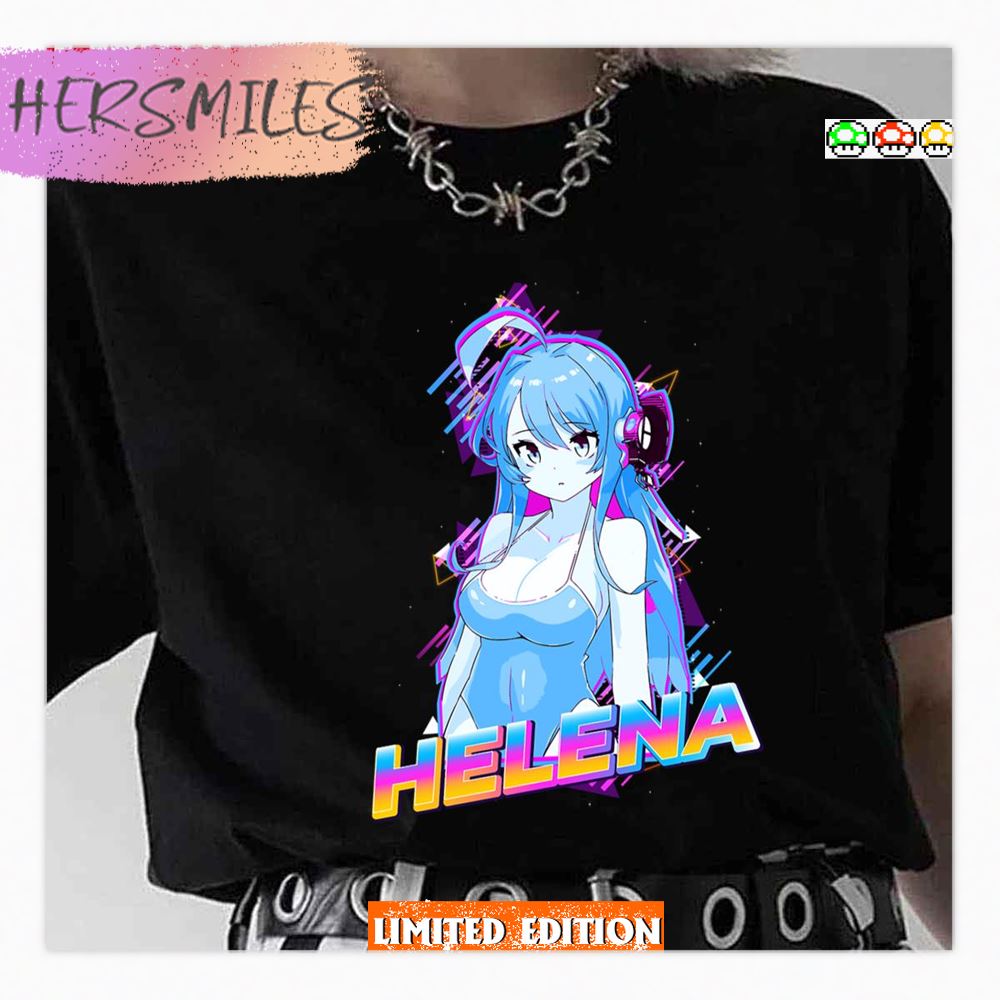 Helena Azur Lane Neon Retro Art Shirt