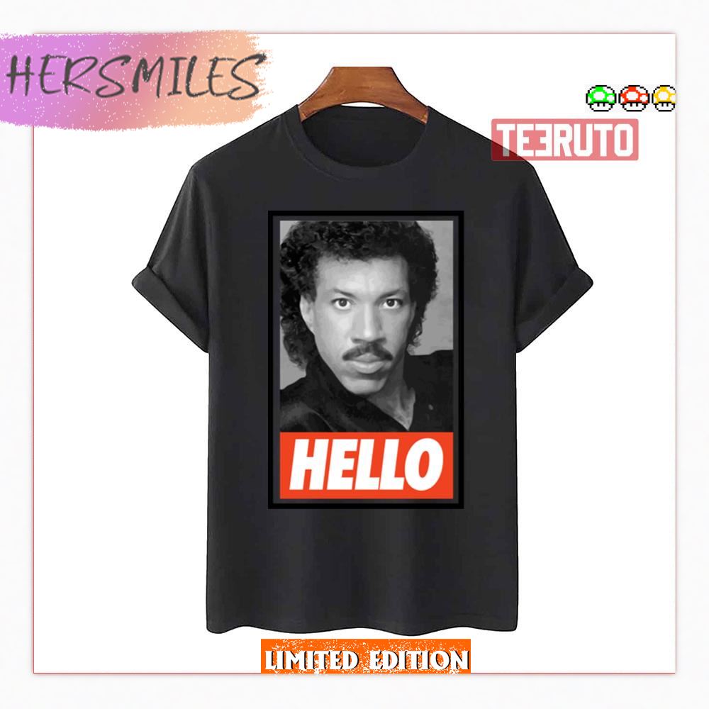 Hello Graphic Lionel Richie Icon Shirt