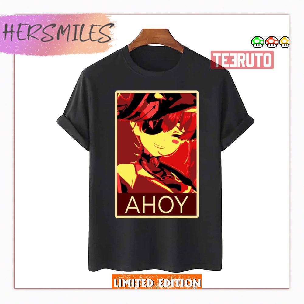 Houshou Marine Ahoy Posterized Hololive Shirt