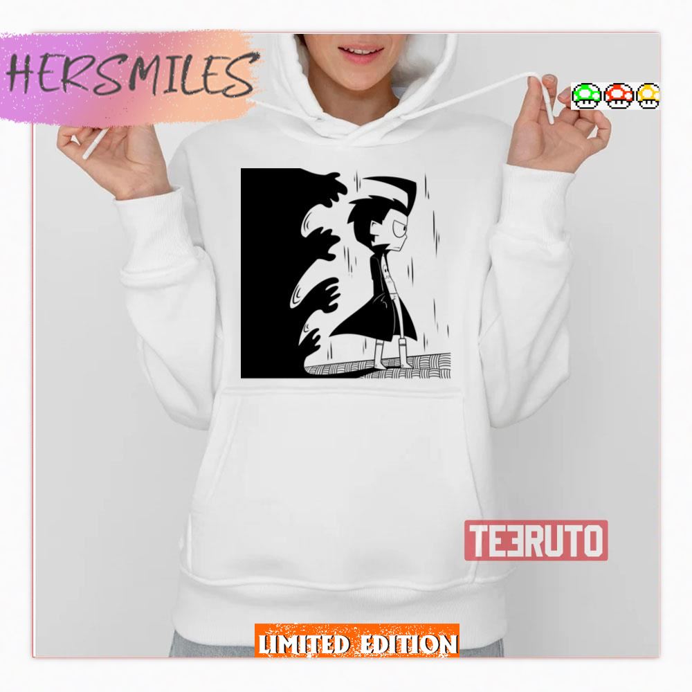Human Dib Invader Zim Black And White Sweatshirt Human Dib Invader Zim Black And White Sweatshirt