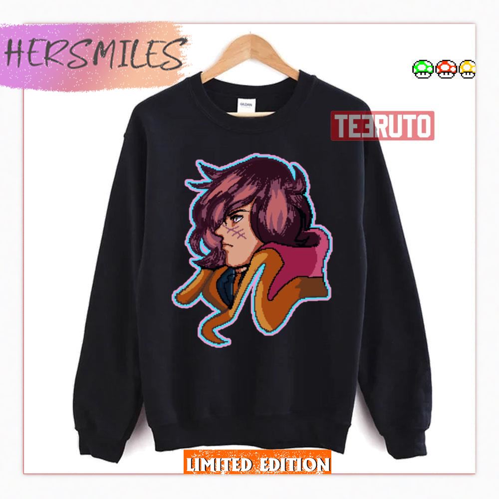Manga Art Space Pirate Captain Harlock Pixel Shirt Manga Art Space Pirate Captain Harlock Pixel Shirt