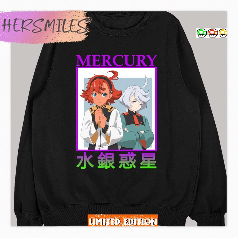 Mercury Suletta Kidou Senshi Gundam Suisei No Majo Mobile Suit Gundam Neon Shirt