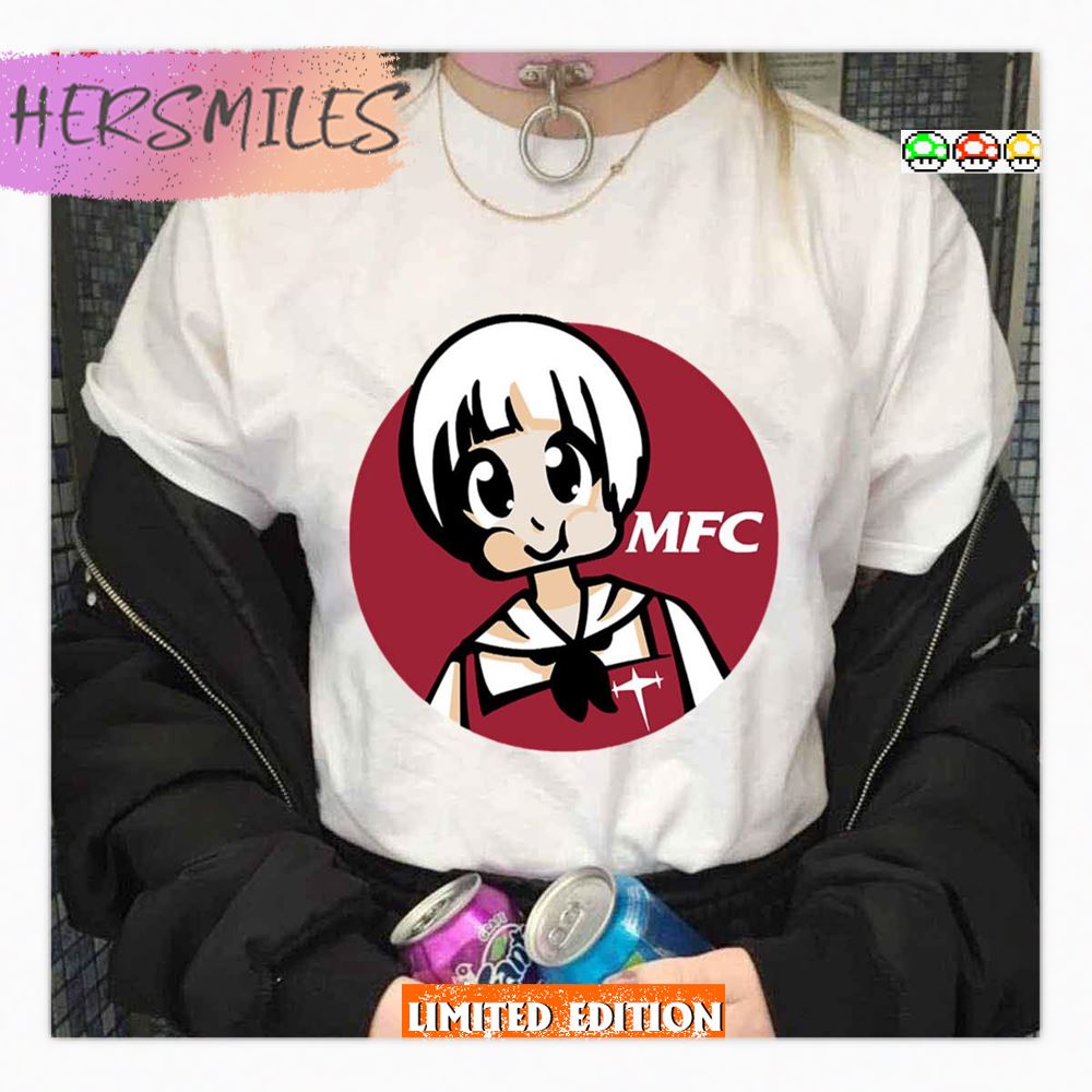Mfc Kfc Logo Inspired Mako Mankanshoku Kill La Kill Fried Croquettes Modern Circle Shirt