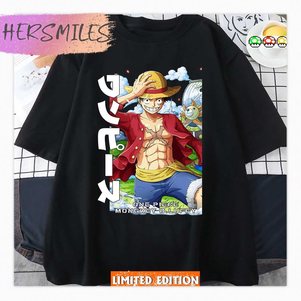 Monkey D Luffy Japanese One Piece Manga Anime Series Design Shirt