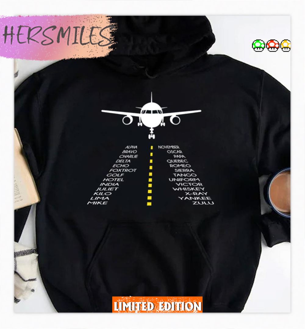 Pilots Airplane Pilot Phonetic Alphabet Aviator Shirt