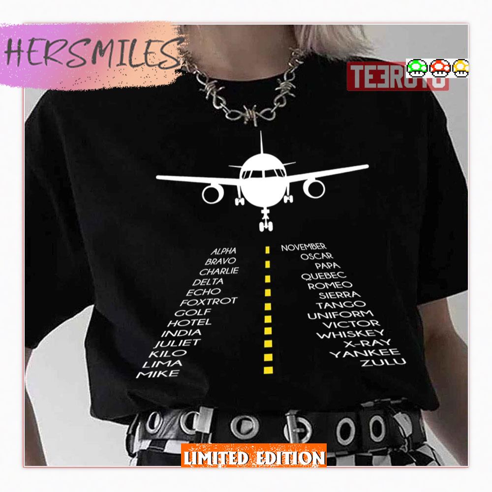 Pilots Airplane Pilot Phonetic Alphabet Aviator Shirt