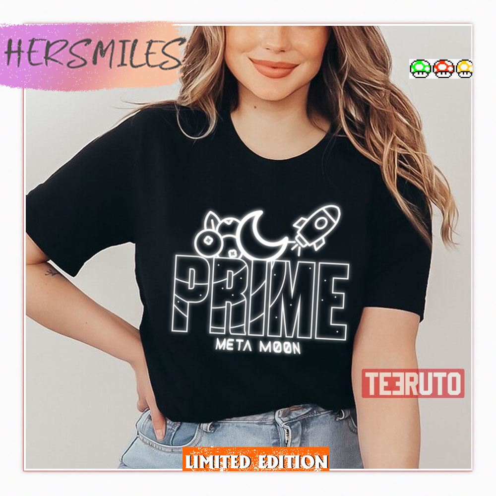 Prime Hydration Meta Moon Neon Light Sign Party Shirt