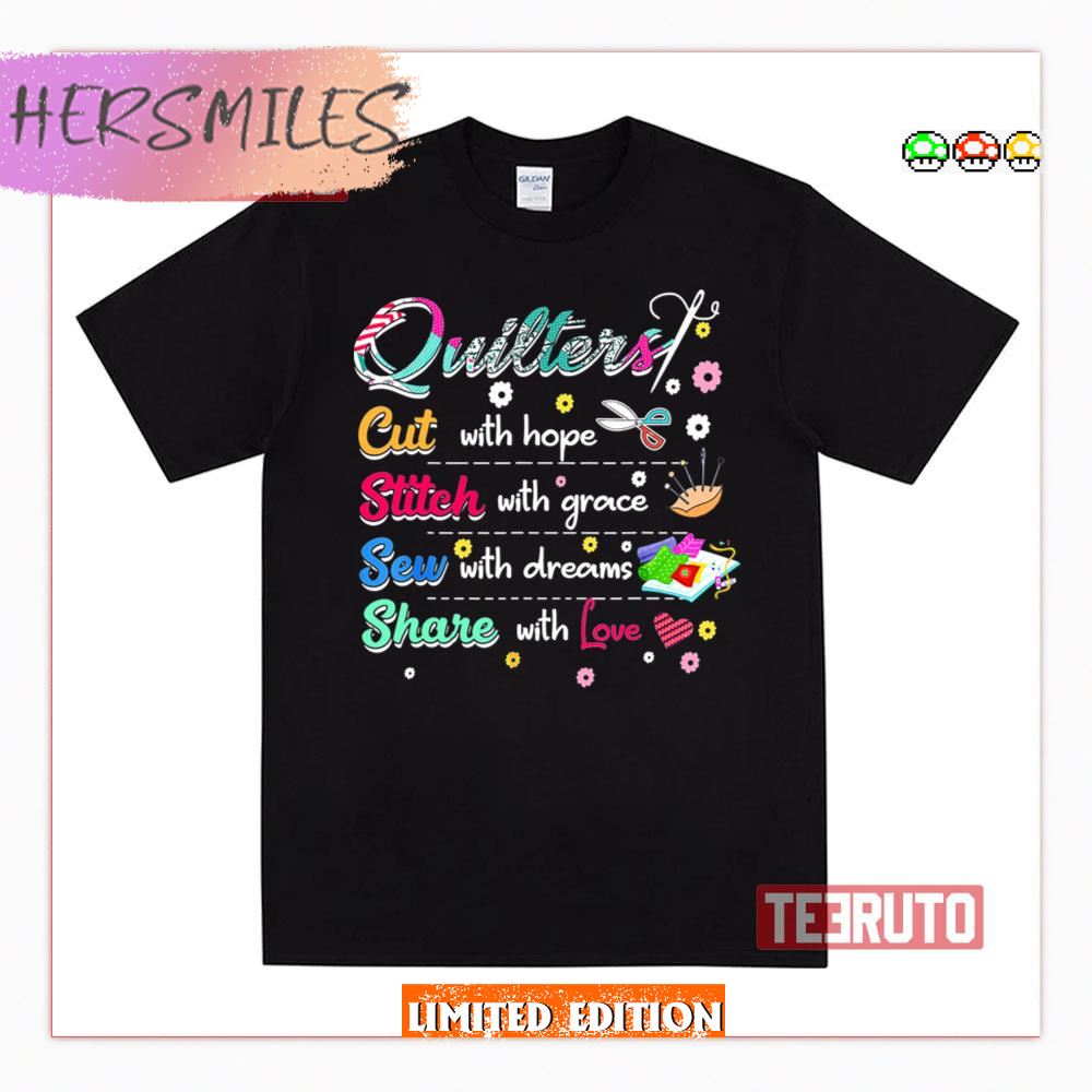 Quilting Quilters Cut Stitch Sew Shirt
