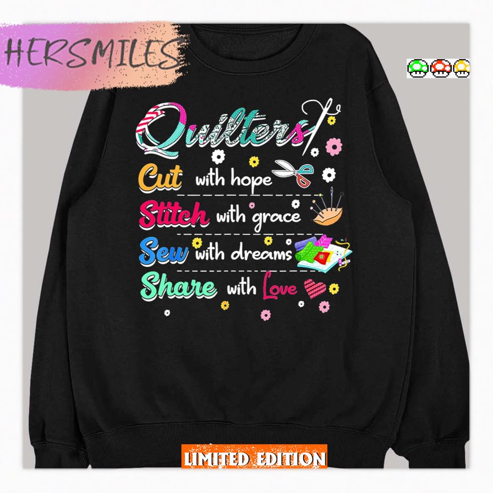 Quilting Quilters Cut Stitch Sew Shirt