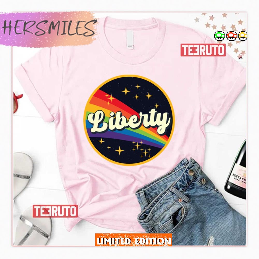 Rainbow In Space Vintage Style Liberty Shirt