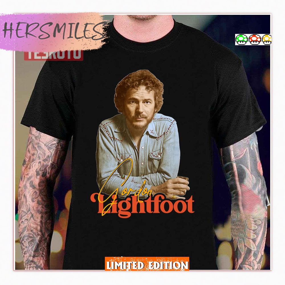 Retro Folk Rock Icon Music Gordon Lightfoot Shirt
