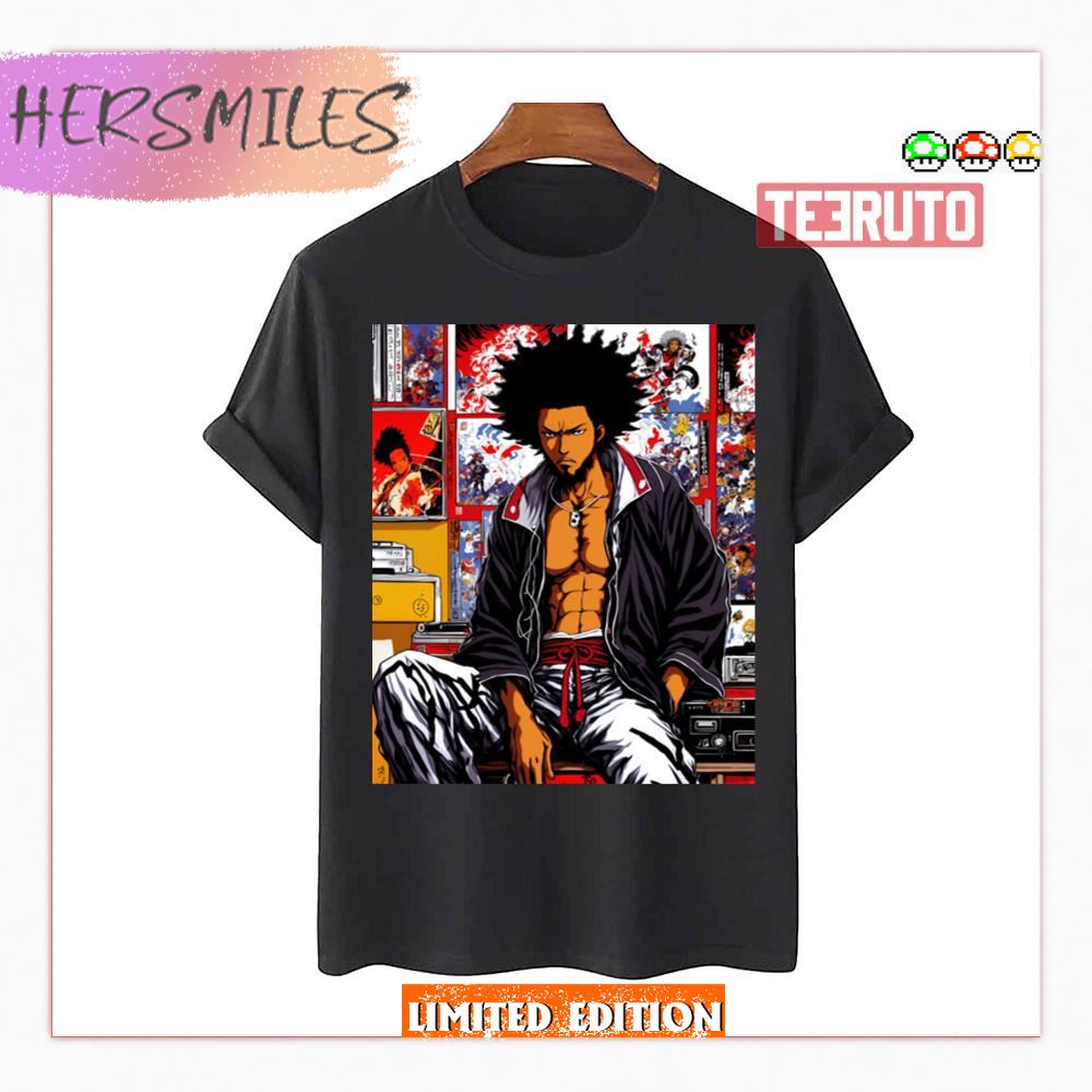 Samurai Afro Lofi Hip Hop Aesthetic 90s Shirt