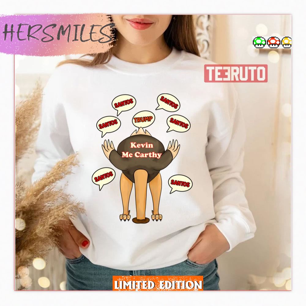 Speaker Of The House Kevin Mccarthy And The George Santos Scandal Ostrich Sweatshirt