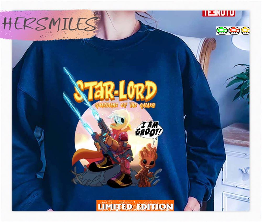 Star Lord Donald Duck Guardians Of The Galaxy Shirt