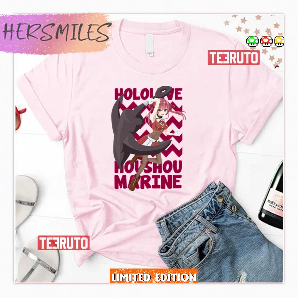 Typography Design Houshou Marine 1 Hololive Shirt