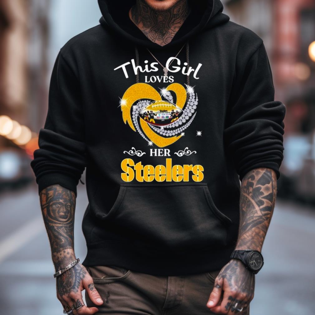 2023 Pittsburgh Steelers This Girl Loves Her Steelers Heart Diamond Shirt