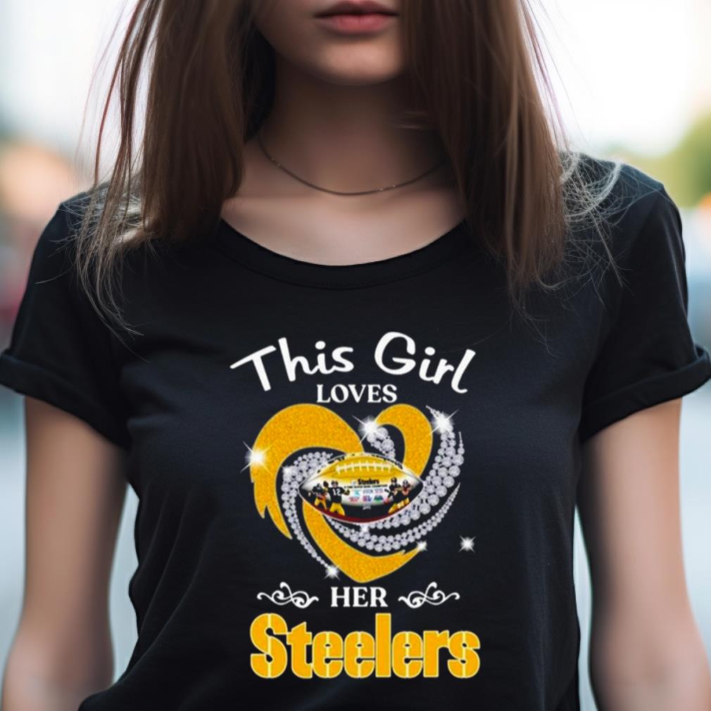 2023 Pittsburgh Steelers This Girl Loves Her Steelers Heart Diamond Shirt