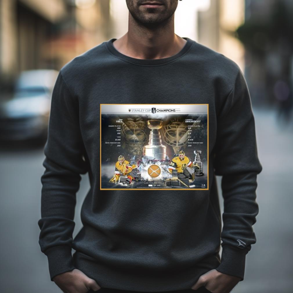 Adin Hill And Laurent Brossoit Vegas Golden Knights 2023 Stanley Cup Champions Shirt