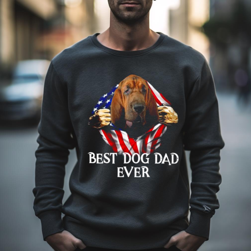 American Flag Dog Best Dog Dad Ever Shirt