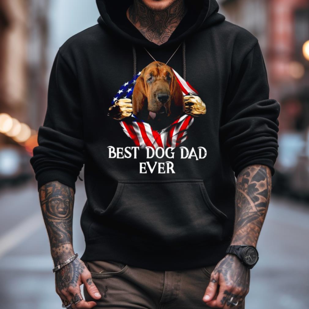 American Flag Dog Best Dog Dad Ever Shirt