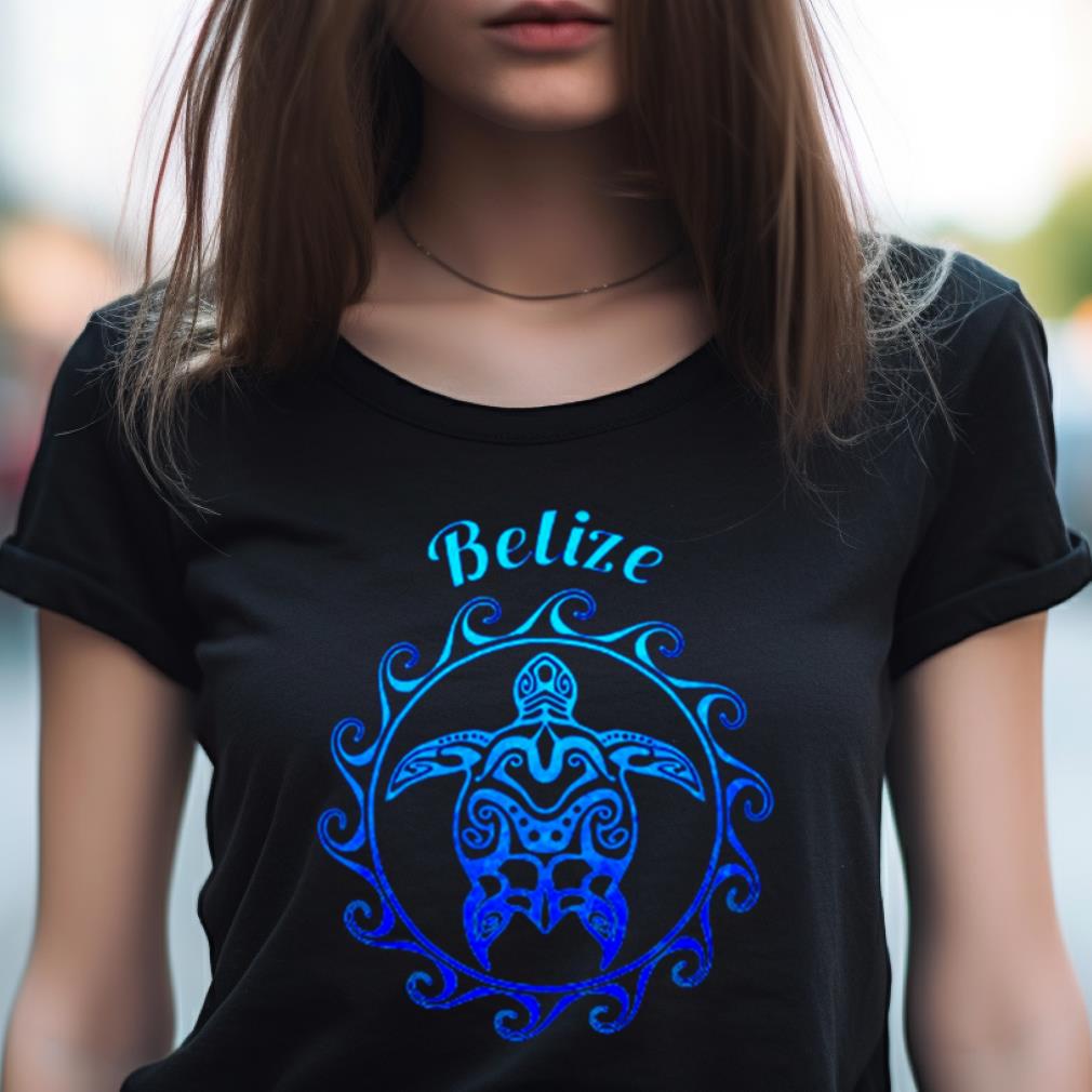 Belize ocean blue tribal turtle Shirt