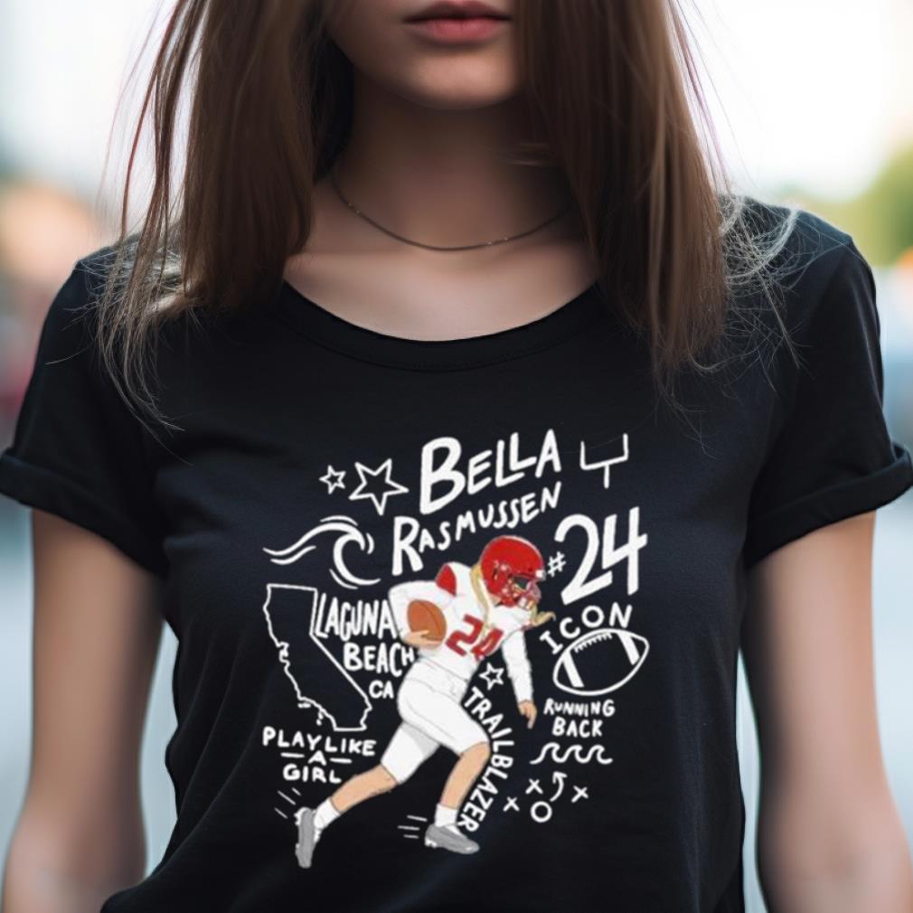 Bella Rasmussen 24 Laguna Beach Running Back Word Cloud Shirt Bella Rasmussen 24 Laguna Beach Running Back Word Cloud Shirt