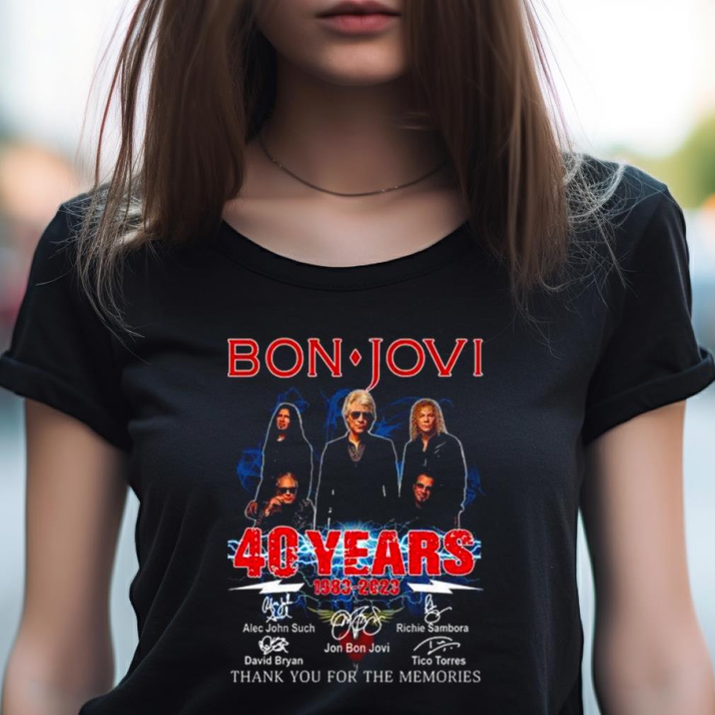 Bon Jovi 40 Years 1983 2023 Thank You For The Memories Signatures Shirt Bon Jovi 40 Years 1983 2023 Thank You For The Memories Signatures Shirt
