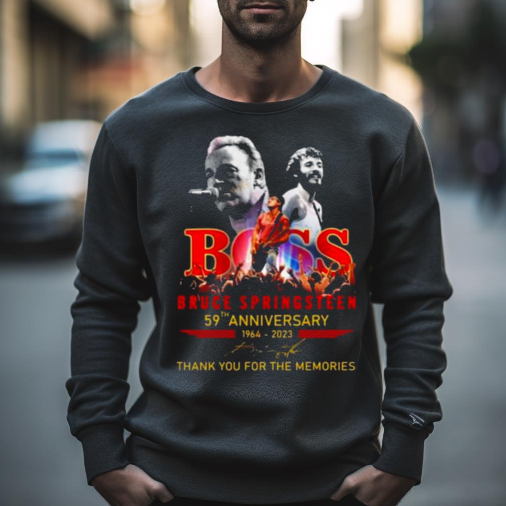 Boss Bruce Springsteen 59Th Anniversary 1964 – 2023 Thank You For The Memories Signature Shirt