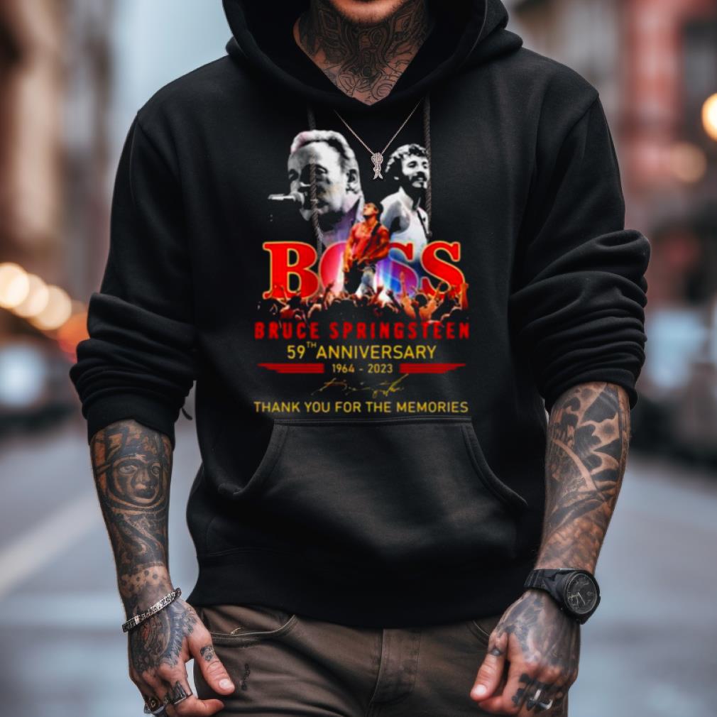 Boss Bruce Springsteen 59Th Anniversary 1964 - 2023 Thank You For The Memories Signature Shirt Boss Bruce Springsteen 59Th Anniversary 1964 - 2023 Thank You For The Memories Signature Shirt